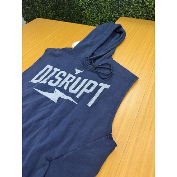 Under Armour Other - Under Armour Project Rock Sleeveless Hoodie Mens Medium Disrupt Navy
